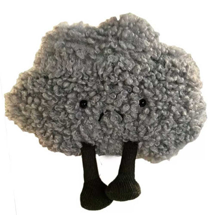 Grey Storm Small Dark Cloud Pillow Plush - Soft Cuddly Stuffed Toy
