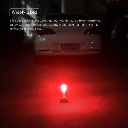 2 Pack LED Road Flares, Magnetic Base Emergency Warning Beacon Strobe Lights for Roadside & Accidents