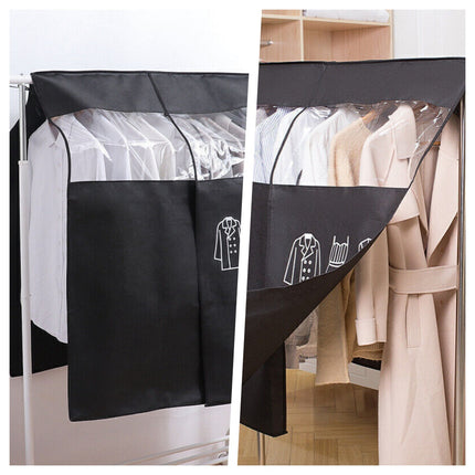 Clear Clothes Rail Cover Hanging Garment Rack Storage Protector for Coats