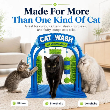 Cat Wash Grooming Station & Car Wash Scratcher for Cats