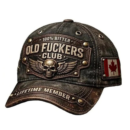 Vintage Distressed Baseball Cap, Adjustable 3D Embroidery Funny Hat for Men