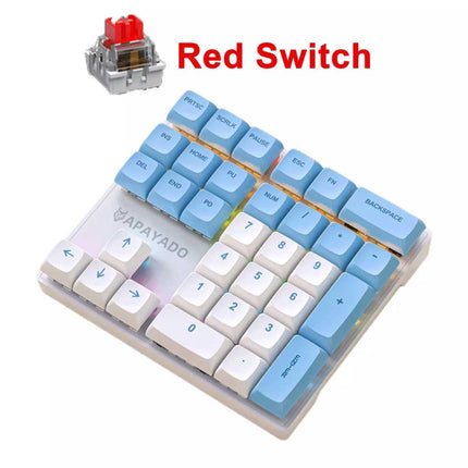 33-Key Left-Hand Mini Keyboard, PBT Keycaps, Plug & Play Keypad