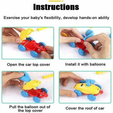 Balloon Powered Car Toy | Inertia Launch Vehicle for Kids Science Experiment