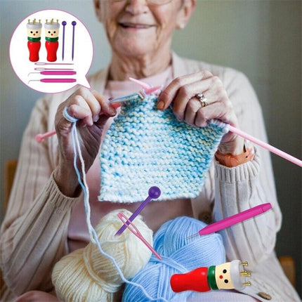 Wooden Spool Knitting Doll Set – French Knitting Tool Kit for Beginners