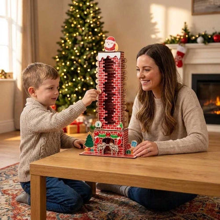 24-Day Xmas Countdown Santa Chimney Calendar Christmas Puzzle Toy