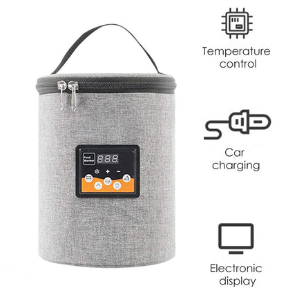 12V Car Bottle Warmer: Portable Baby Milk Heater with Adjustable 40-60℃ Constant Temperature for On-the-Go Feeding