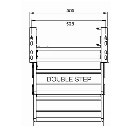 RV Step with LED Light - Automatic Sensor, Retractable Aluminum Stairs, Anti-Slip for Caravan, Camper, Trailer | Black