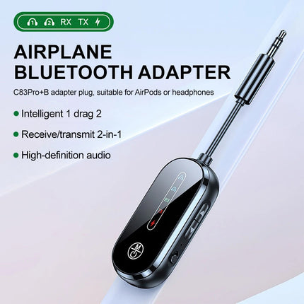 Airplane Bluetooth Adapter for AirPods & Headphones
