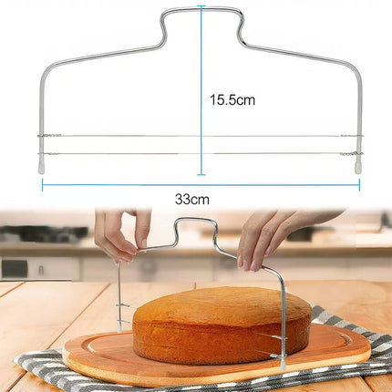 Adjustable 304 Stainless Steel Slicer for Bread, Toast & Cake