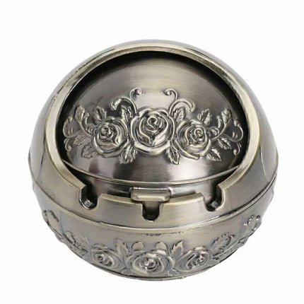 Decorative Lid Ashtray 8CM – Cigarette Holder for Car & Home