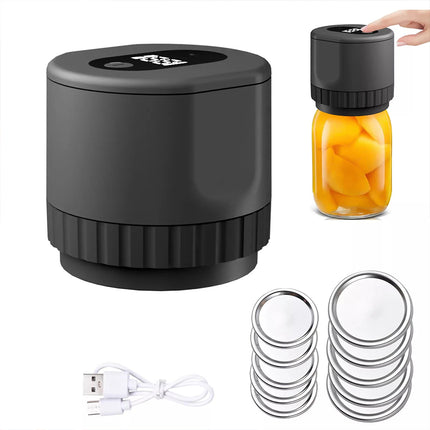 Electric Automatic Mason Jar Vacuum Sealer Kit with Lids