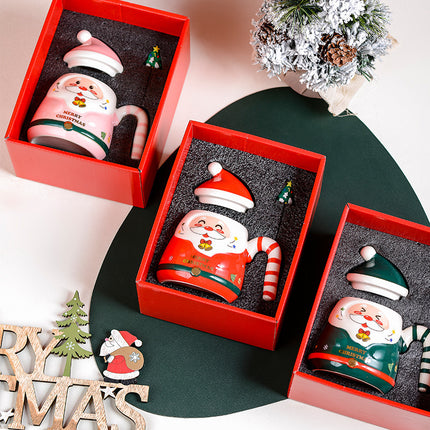 400ml Christmas Ceramic Santa Coffee Mug with Gift Box Xmas Present