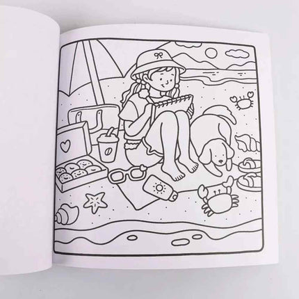 Cozy Daily Girl Moments: Coloring Book for Teens & Adults