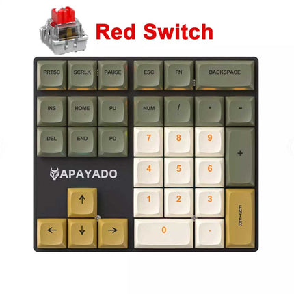 33-Key Left-Hand Mini Keyboard, PBT Keycaps, Plug & Play Keypad