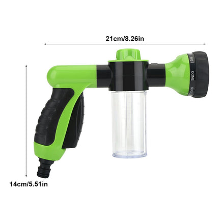 High Pressure Foam Water Gun, Adjustable Nozzle & Foam Cannon for Car Wash