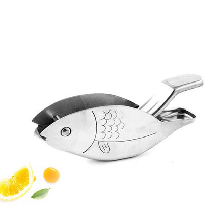 Fish-Shaped Stainless Steel Manual Lemon Squeezer – Citrus Juicer for Lime & Lemon