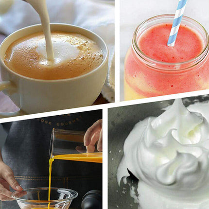 Handheld Electric Coffee Milk Frother Automatic Whisk Mixer with Jug Cup