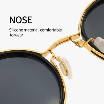 Pilot Polarized Sunglasses Round Metal Frame for Women Men Driving