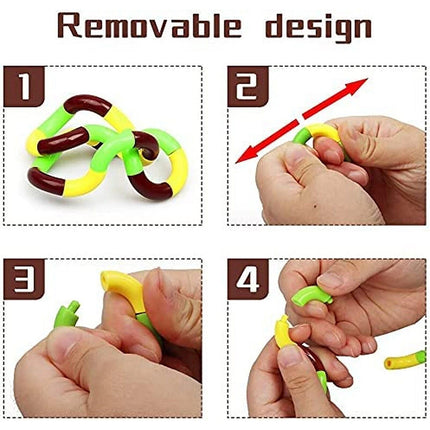 3Pcs Fidget String Tangle Toy Twist Sensory Aid for Stress & Anxiety Relief