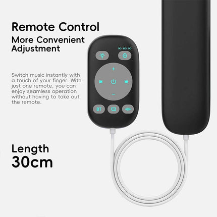 Bone Conduction Pillow Speaker with Timer & Remote, 3 Sound Modes, White Noise Machine for Sleeping
