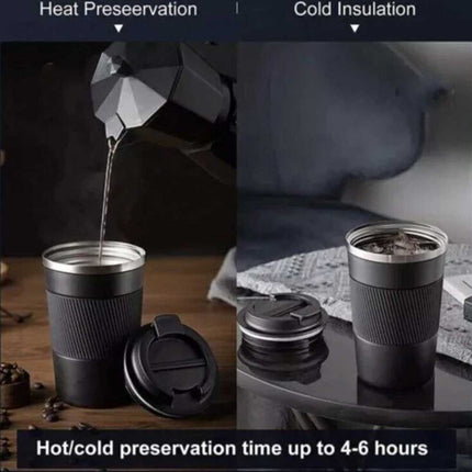 510ml Stainless Steel Vacuum Insulated Travel Mug, Thermal Coffee Tea Cup Leak-Proof