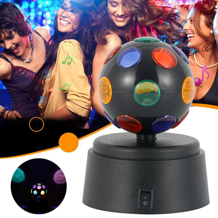 Battery Disco Ball Light Crystal DJ Party Club Lamp White LED Stage Light