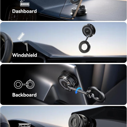 MagSafe Magnetic Car Mount 360° Suction Cup Holder for iPhone & Android