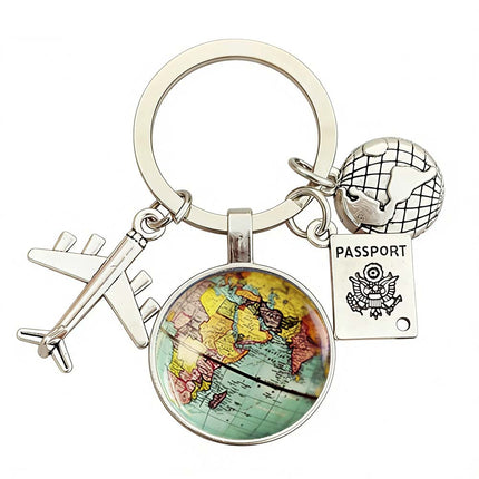 World Traveler Keyring – Souvenir Charm Collection for Luggage, Ideal Gift for Wanderers