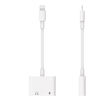 2-in-1 iPhone Jack to 3.5mm AUX Splitter for Headphone & Charger with Call