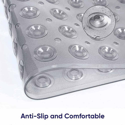 Extra Large Non Slip Anti-Mold Rubber Shower Mat for Bathtub with Strong Suction