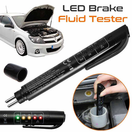 Digital LED Brake Fluid Tester - Moisture Detector Pen for Car Brake Oil Boiling Point, Quick Check Diagnostic Tool
