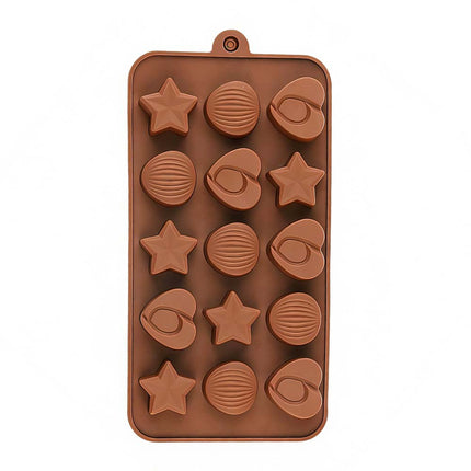 Multipurpose Silicone Mold for Chocolate, Cake, Ice, Candy, Jelly, Nuts & Star