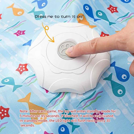 Interactive Cat Toy Feather Moving & Mouse Sounds USB