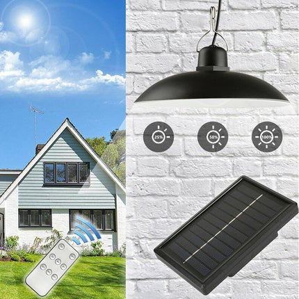 Solar Pendant Light Outdoor Hanging with Remote for Garden Yard Tent