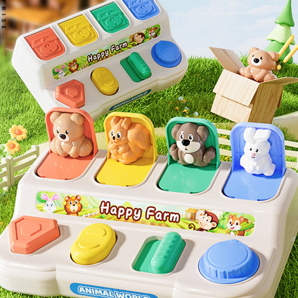 Montessori Pop-Up Animals Toy Interactive Sensory Toy for Toddlers