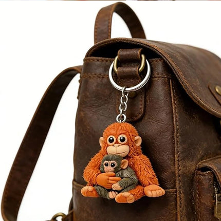 Protect Punch The Monkey Keychain 3D Printed Hanging Plush Holder