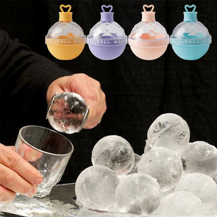 Large Round Silicone Ice Ball Moulds – 4PCS for Whiskey & Bar