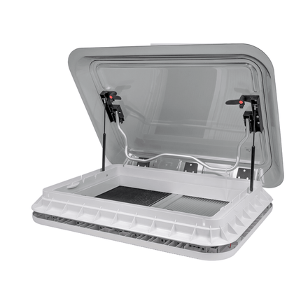 400mm x 450mm Roof Hatch with Skylight and Built-In Blind for Caravan, Motorhome & Camper Trailer