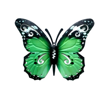 Metal 3D Butterfly Garden Wall Art for Home Decor 22x27cm