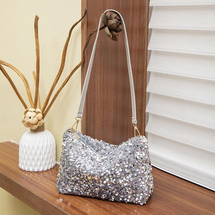 Sequin Evening Bag Clutch & Shoulder Purse for Women