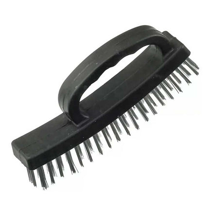 Hand Wire Brush with D Handle for Rust, Paint, and Dirt Removal - BBQ & Metal Cleaning Tool