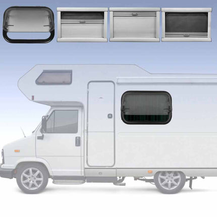300x700mm Caravan Window Handle with Integrated Gas Strut | for Medium Push-Out Windows