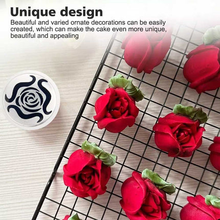 Stainless Steel XL Russian Rosebud Flower Icing Tip Piping Nozzle for DIY