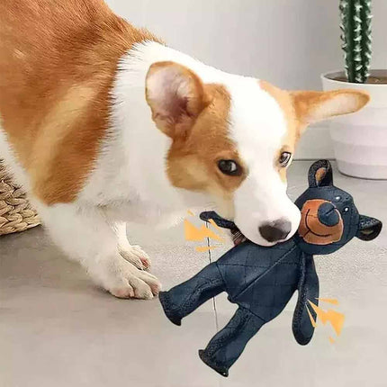 2025 Unbreakable Mighty Bear Tough Indestructible Dog Toy with Squeaker