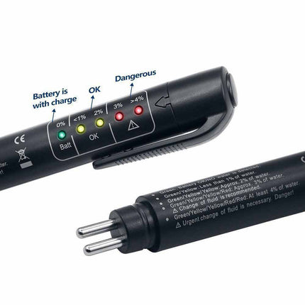 Digital LED Brake Fluid Tester - Moisture Detector Pen for Car Brake Oil Boiling Point, Quick Check Diagnostic Tool