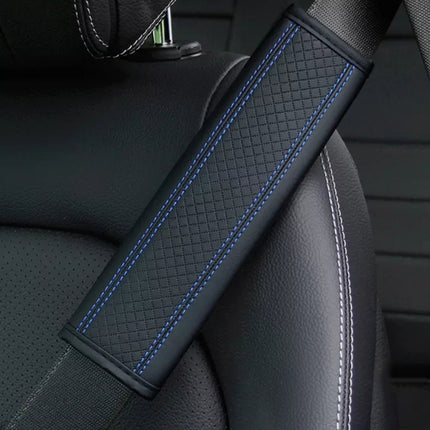 2PCS Leather-Embossed Seat Belt Shoulder Pad Covers