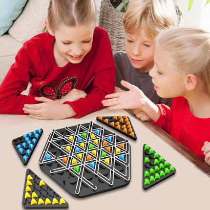 Chain Triangle Chess Game – Rubber Band Triggle Toy for Kids & Adults