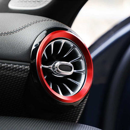 7-Piece Red Aluminum Alloy Air Vent Covers Trim for Mercedes-Benz A-Class, B-Class, GLA, GLB, A200L