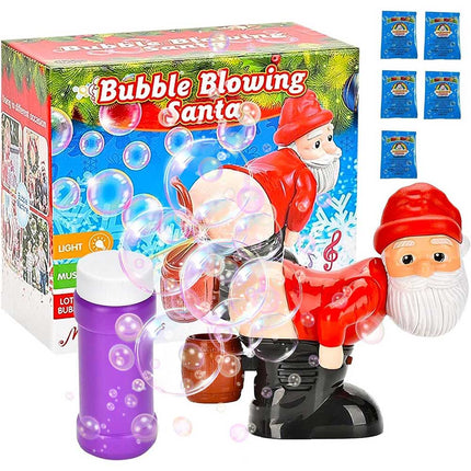 Christmas Snowman Bubble Machine for Kids with Music & Lights