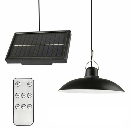 Solar Pendant Light Outdoor Hanging with Remote for Garden Yard Tent